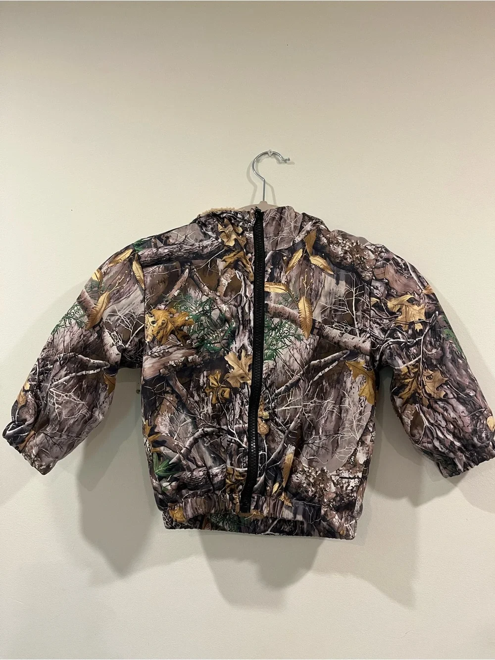 Kids Camo Hooded Jacket - Brown/Green